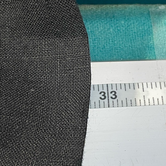 Talbots Black Linen women’s size 6 pants trousers side button - Picture 9 of 12